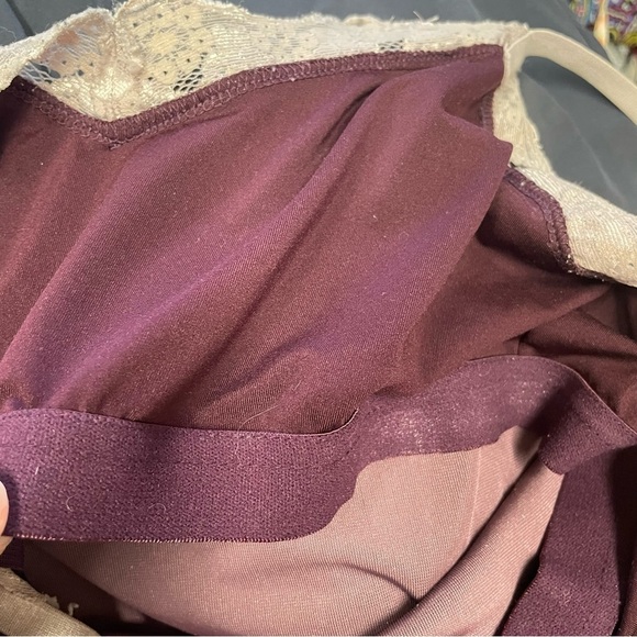 New York & co Y2K purple Velvet Camisole with Lace Trim boho witchy whimsigoth M - Picture 4 of 8